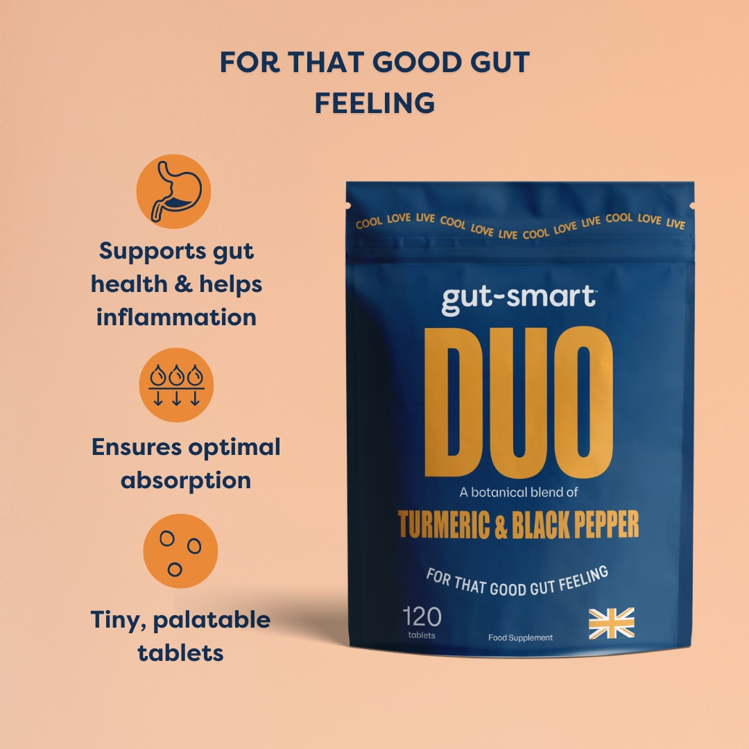DUO Turmeric and black pepper. Gut inflammation.